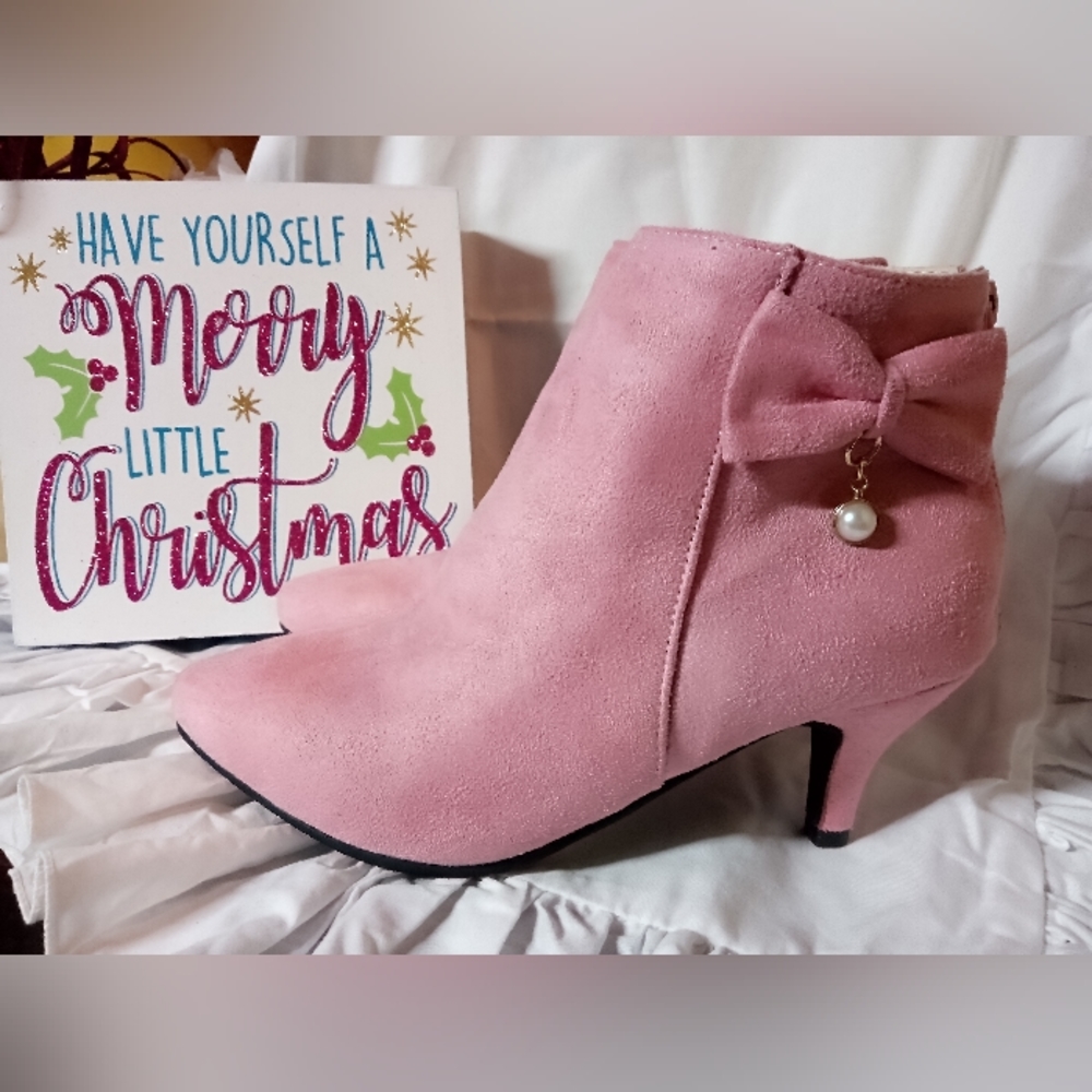Women's Casual Bowknot Kitten Heel Boots